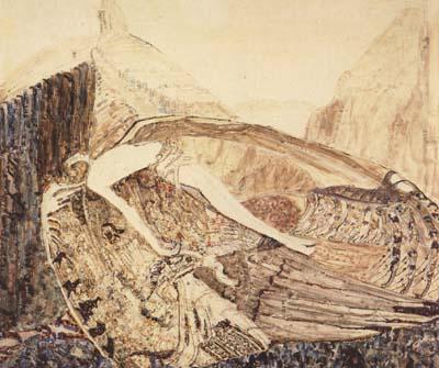 Vasily Surikov The Fallen Demon,on the death of Mikhail Vrubel (mk19)